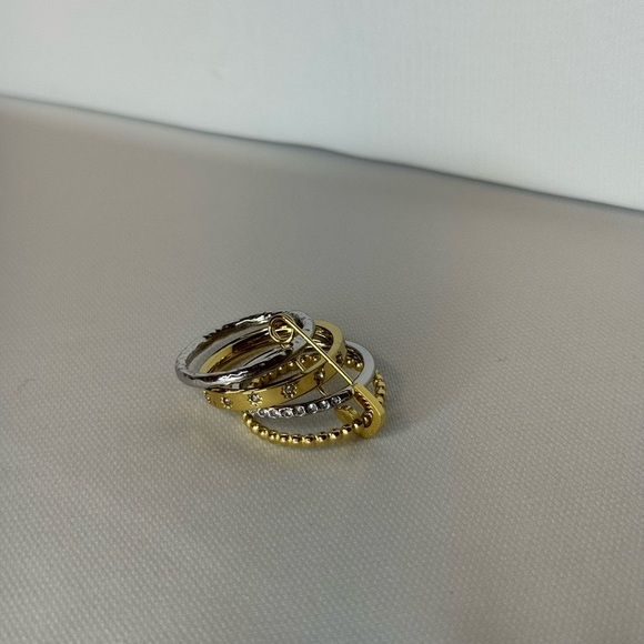 Trending Gold and Silver Women's Stackable Ring - Picture 2 of 3